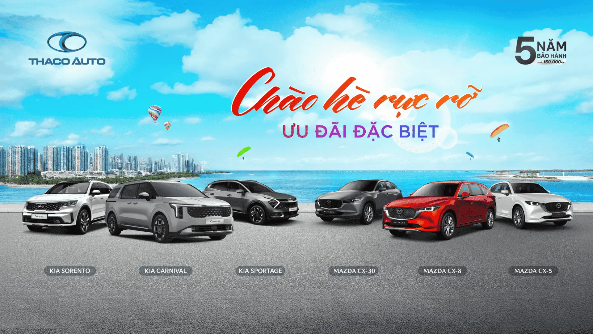 Hè rực rỡ cùng THACO AUTO với ưu đãi đặc biệt
